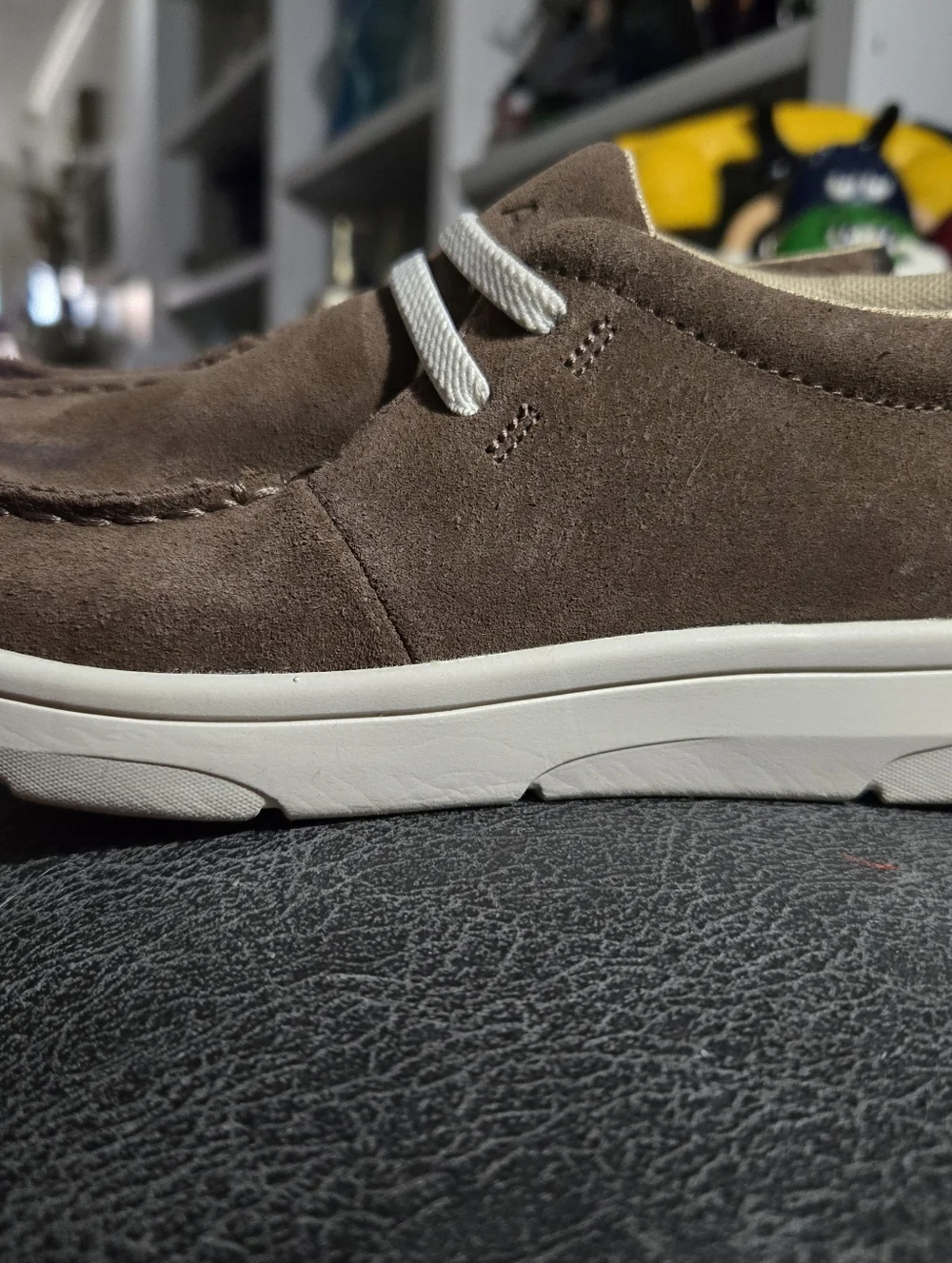 Ariat Kids Casual Suede Moc Toe Lace-Up Shoes in Brown Size 2